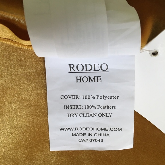 Rodeo Home decorative velvet pillowcase. 14in x 20in. NWT. - Picture 8 of 10
